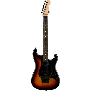 Charvel Pro-Mod So-Cal Style 1 HH FR E Guitar, Ebony Board, Three-Tone Sunburst