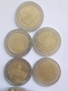 2 EURO German LOT OF 5 COINS MIXED VALUE mixed collection 2018 2007  X2 /15, /06