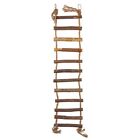 Prevue Hendryx Large Rope Bird Ladder Textured Wood Rungs **USA SELLER** Toy
