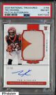 2020 National Treasures #166 Tee Higgins RPA RC 2-Color Patch AUTO /99 PSA 8