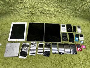 Lot of 23 Apple iPad iPod iPhone FOR PARTS ONLY Mixed Gen Mixed Model As-is