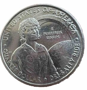 New Listing2022 D Dr. Sally Ride Quarter MAJOR ERROR Ghost Comet Tail Tear Drop Or Wet Hair