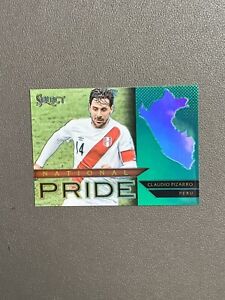2015 Select Soccer CLAUDIO PIZARRO National Pride Green Prizm 1/5 Peru!
