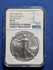 2021 $1 American Silver Eagle T-2 NGC MS70 EARLY RELEASES