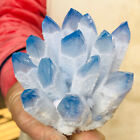 378g Find Blue Phantom Quartz Crystal Cluster Mineral Specimen Healing H839