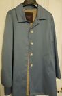 COACH Pastel Blue Button Down Rain All Weather Trench Coat Car Length M