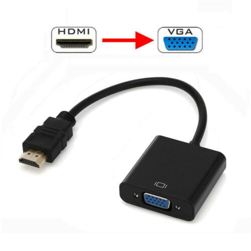 HDMI Male to VGA Female Video Cable Cord Converter Adapter 1080P For TV Monitor