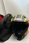 Bell Moto-9 Flex Carbon  MX Helmet  Size L Large Black Red Yellow with Case