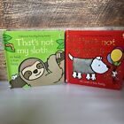 Usborne Touchy-Feely Books AnImals Not My Puppy Sloth Baby Toddler  Lot Of 2