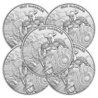 Lot of 5 - 1 Troy oz Eric Bloodaxe Design .999 Fine Silver Round
