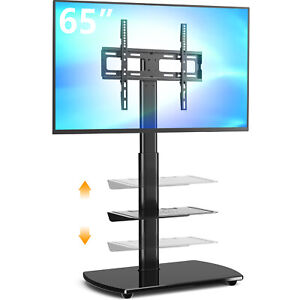 Swivel TV Floor Stand with Mount for 29-70 in LCD LED Flat or Curved Screen TVs