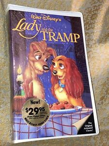 Walt Disney's Lady and the Tramp VHS Black Diamond The Classics Red Signature