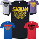 Sabian Logo T-Shirt Men's Zildjian Pearl Cymbals Drums Band Music Tee - New
