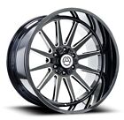 4x 22x10 Artem Offroad A203 Seneca Wheels Gloss Black Milled 22x12 6x135/ 6x5.5
