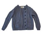 Aran Sweater Market 100% Merino Wool Irish Knit Cardigan