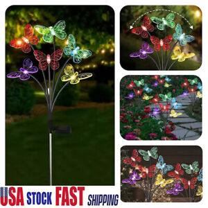 LED Solar Butterfly Light Garden Outdoor Waterproof Landscape Pathway Lamp US