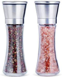 New ListingSalt and Pepper Grinder Set of 2 - Refillable Salt and Pepper Shakers Salt and P
