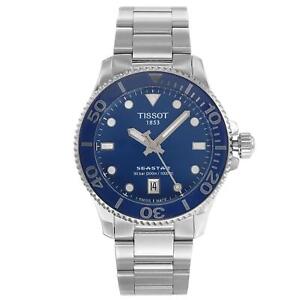 Tissot  Seastar 1000 Steel Blue Dial Quartz Ladies Watch T120.210.11.041.00