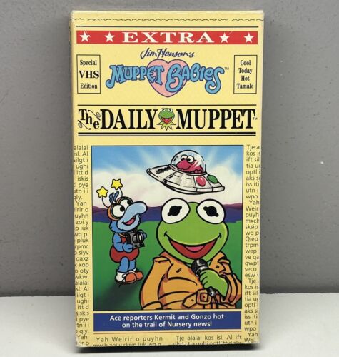 Muppet Babies The Daily Muppet VHS 1988 Video Tape McDonalds VCR Cartoon RARE!