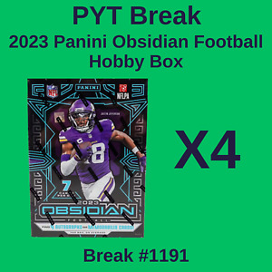 New ListingLos Angeles Chargers - 2023 Obsidian Hobby 4 Box PYT Break #1191