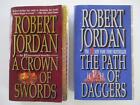 THE PATH OF DAGGERS CROWN OF SWORDS 2 Book Lot Robert Jordan WHEEL OF TIME #7 #8