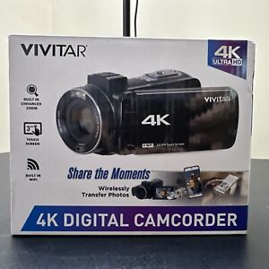 Vivitar 4K HD Digital Video Camera, Night Vision, WIFI, Remote Control DVR4K-BLK