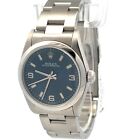 NO RESERVE Rolex Oyster Perpetual Midsize 31 Blue Dial Steel Ladies Watch 77080