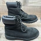 Timberland Ankle Boots Big Boys Size 6 M 12907 Black Leather Round Toe Lace Up