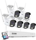 ZOSI 8 Channel 4MP 2.5K H.265+ NVR WiFi Security 2-Way Audio Camera System 2TB