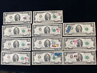 RARE Uncirculated 1976 $2 Dollar Bill First Day Issue Stamped Collectible Note