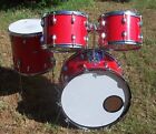 Vintage Slingerland 1970's Avante Jazz Blues Drumset Drum Kit Set Red Gloss