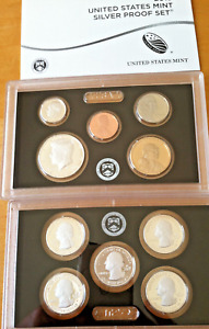 2019 S Proof Set Original Box & COA 11 Brilliant Coins 99.9% Silver W CENT #M49
