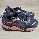 PUMA RS-X Tailored Running Shoes Black / Rose Gold 385406-01 Size Women 8.5