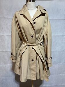 VTG 70’s Etienne Aigner Hooded Short  Trench Coat Women’s 8  Jacket Coat Belted