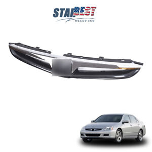 Fit For 2006 2007 HONDA ACCORD 4-dr Sedan Front Bumper Grille w/ Chrome Molding (For: 2007 Honda Accord)