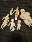 (6) Antique German Bisque Doll Lot Miniatures