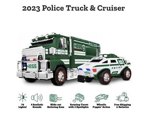 New 2023 Hess Toy Police Truck & Cruiser with 74 Lights & 4 Sounds NIB
