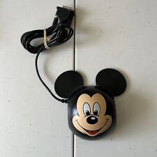 Vintage Disney Mickey Mouse Wired PC Computer Serial Mouse Roller Ball UNTESTED