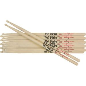 Vic Firth 6-Pair American Classic Hickory Drum Sticks Wood 8D
