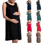 Maternity Pregnant Tank Vest Dress Nursing Breastfeeding Pajamas Dress Nightgown