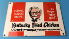Vintage KFC Sign - Kentucky Fried Chicken Fast Food Porcelain Gas Pump Sign