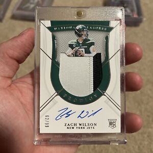 2021 National Treasures Prodigy Zach Wilson RPA RC Rookie Patch AUTO /99 JETS SP