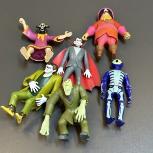 LOT 6 Scooby-Doo WOLFMAN  Skeleton Man DRACULA Action Figures Hanna-Barbers toys