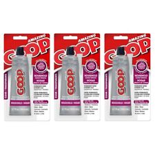 Lot of 3 Goop Household Adhesive Glue Sealant Waterproof 3.7 Fl Oz Tube Clear