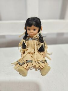 New ListingVtg Porcelain Native American Child Doll