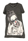 Women’s Sz Lg. T-Shirt Casual Dress- Graphic Print W/ Sequins. Funky Style