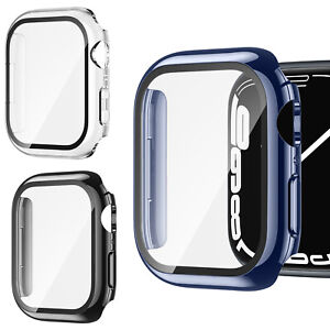 For Apple Watch Series 7 6 5 4 SE 41/42/44/45mm Full Cover Case Screen Protector