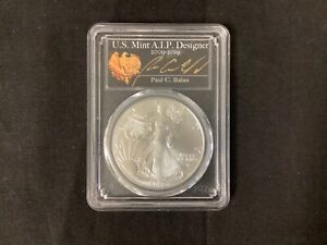 2021 SILVER EAGLE PCGS MS70 PAUL BALAN SIGNED FIRST DAY OF ISSUE!!!