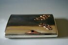 ANTIQUE IMPERIAL RUSSIAN SILVER CIGARETTE CASE WITH SAPPHIRE AND GOLD ACCENT