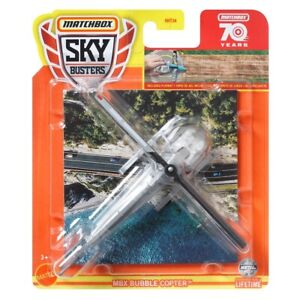 Matchbox Sky Busters MBX Bubble Copter Helicopter 1:64 Metal Aircraft Model Toy